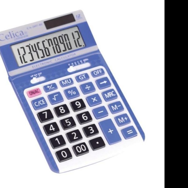 CALCULADORA ESCRIT. CELICA CA-2697BE AZUL 12DIG. PZA